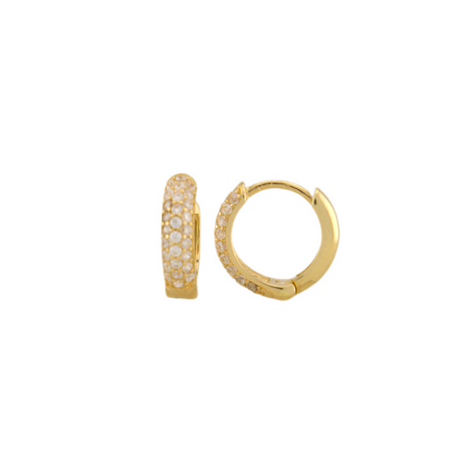 Zirconia Hoops Earrings