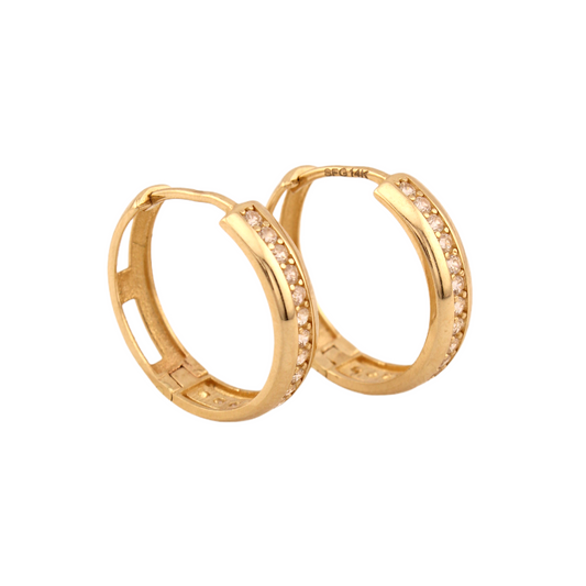 Zirconia Hoops Earrings