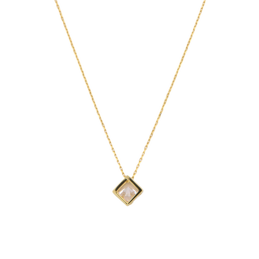 Zirconia In a Box Necklace