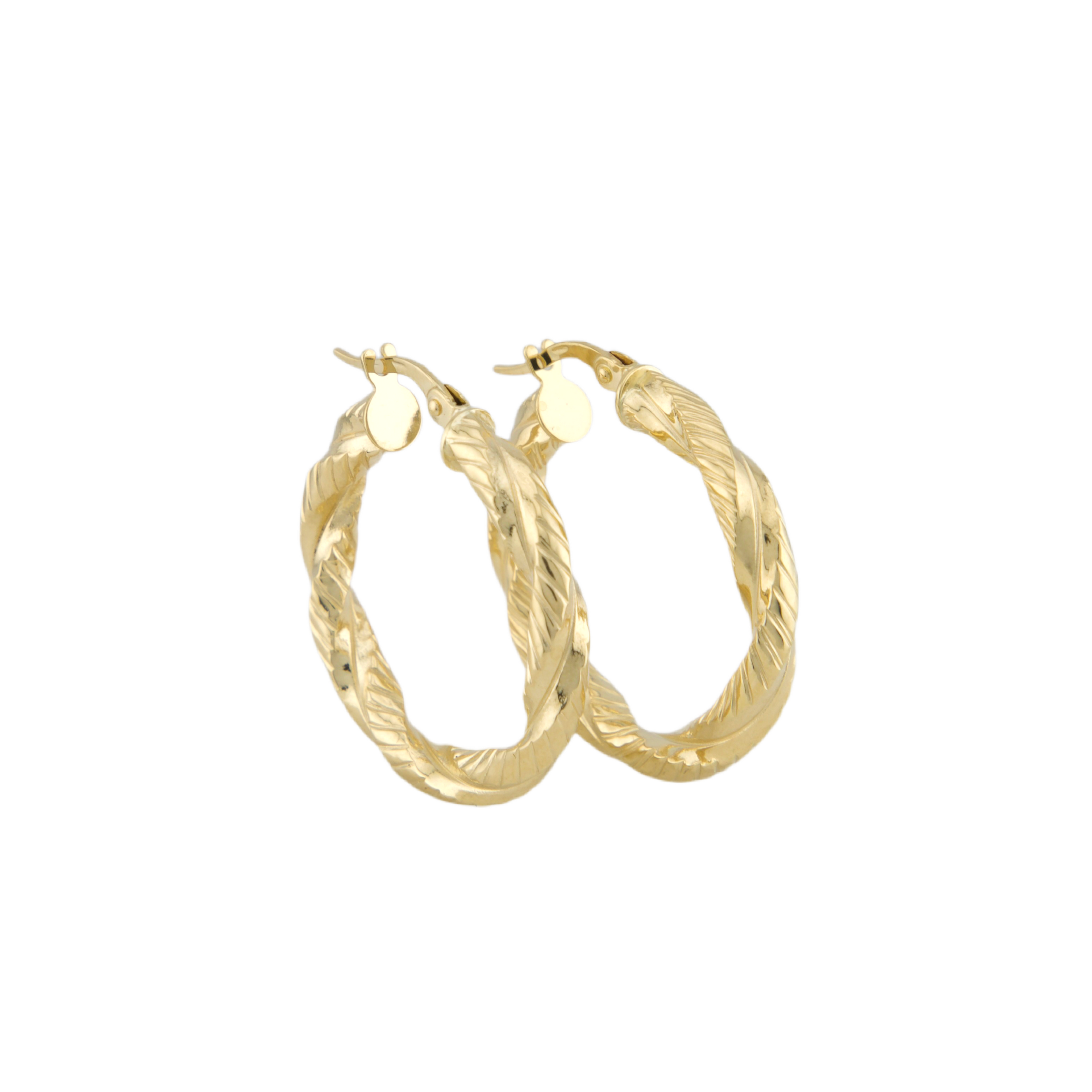Fancy Twisted Hoops Earrings