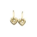 Fancy Heart Hoops Earrings