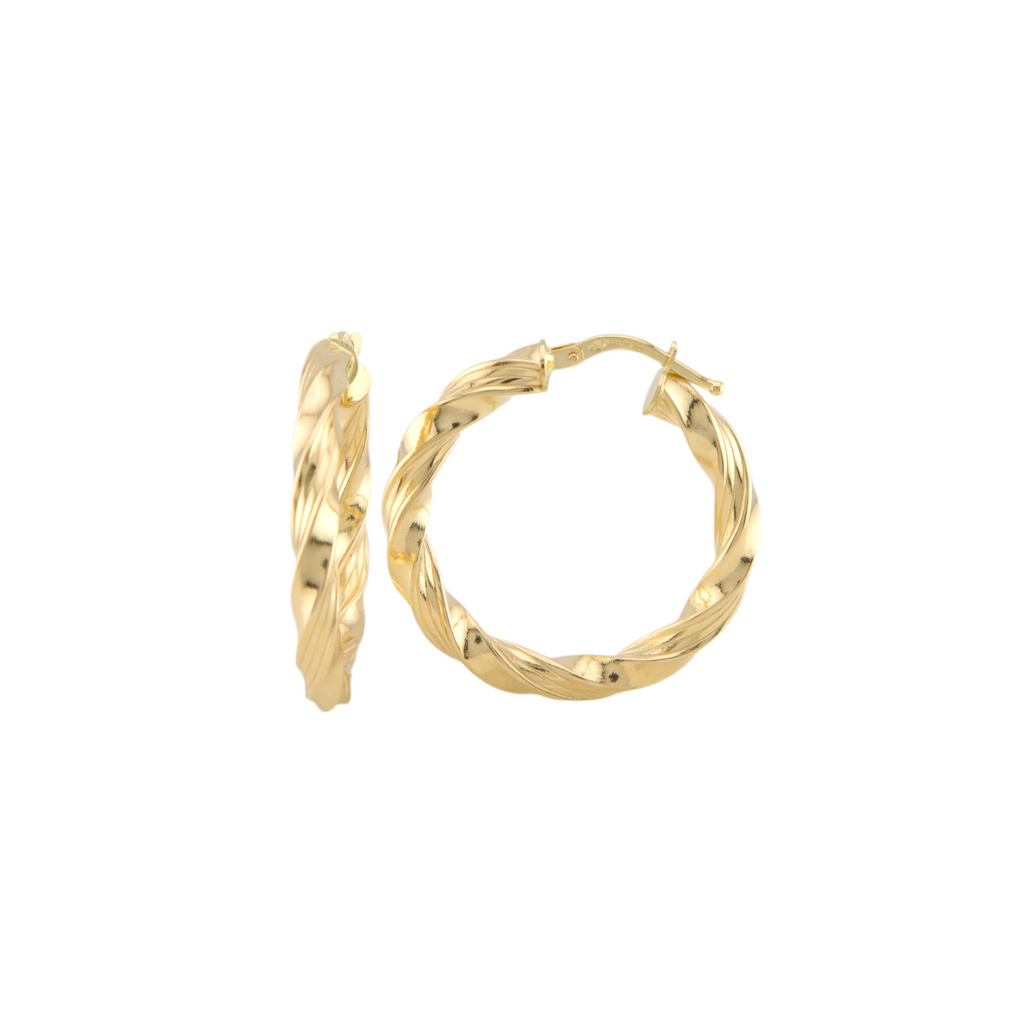 Fancy Twisted Hoops Earrings