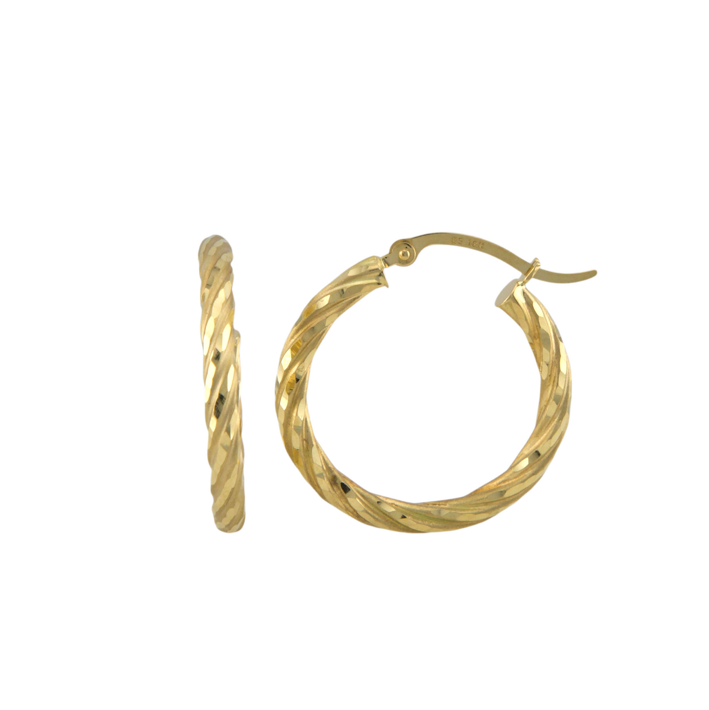 Fancy Twisted Hoops Earrings
