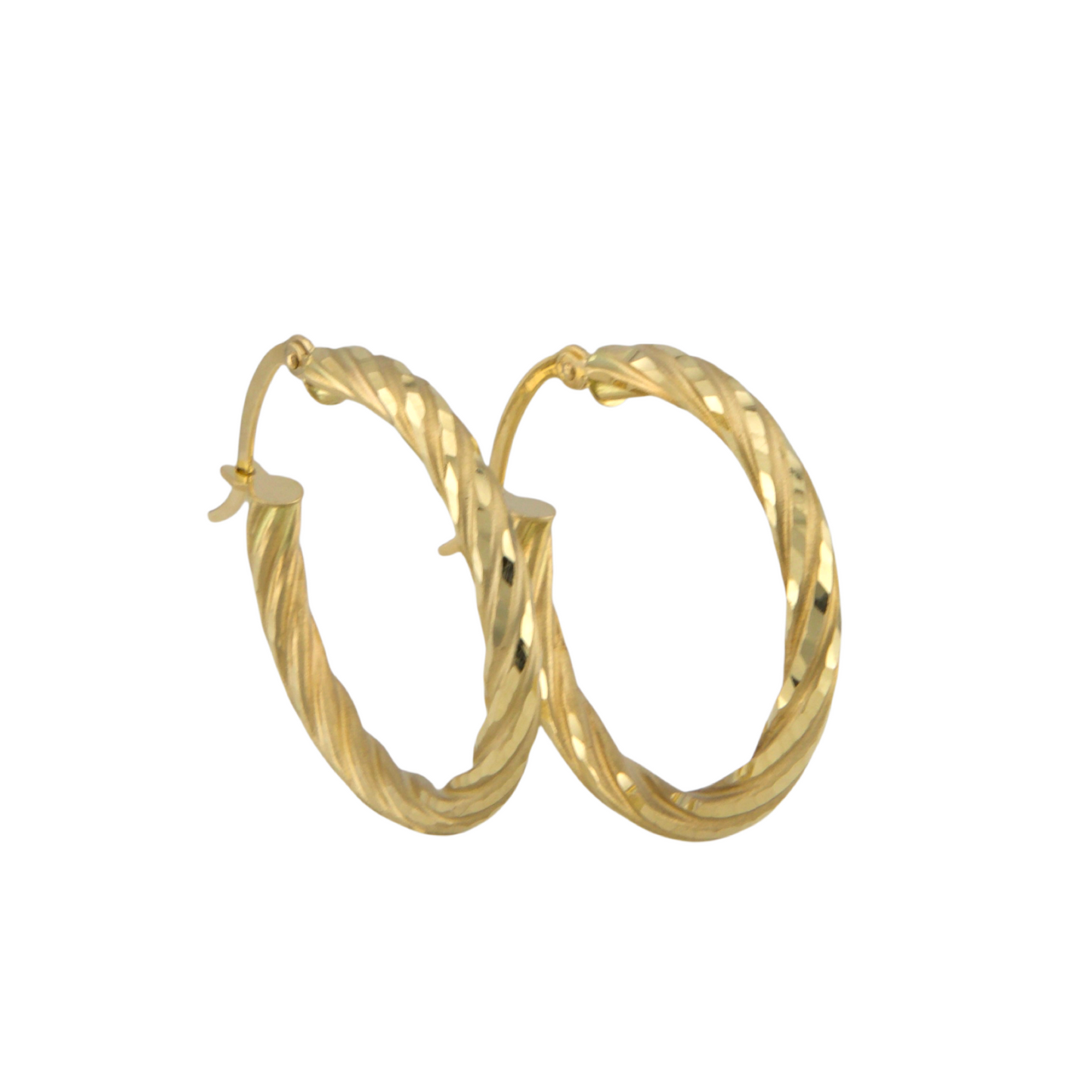 Fancy Twisted Hoops Earrings