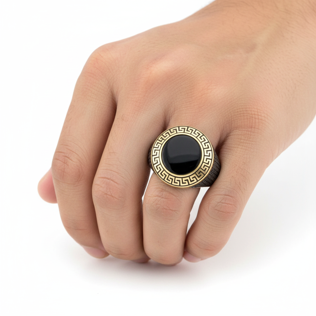 Black Zirconia Men Ring
