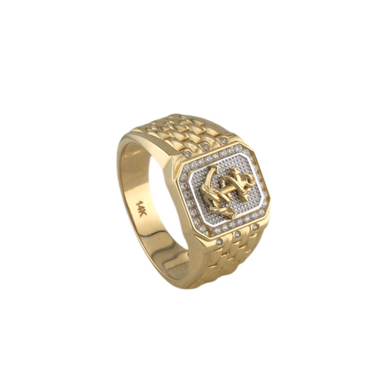 Anchor Zirconia Men Ring