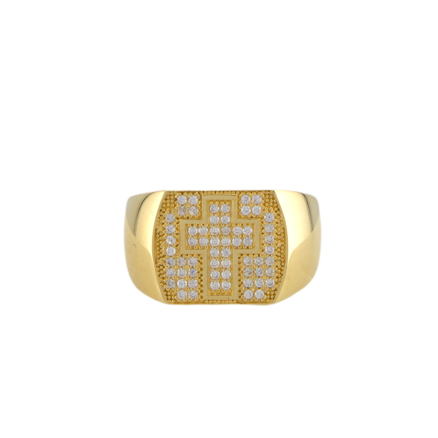 Zirconia Cross Men Ring