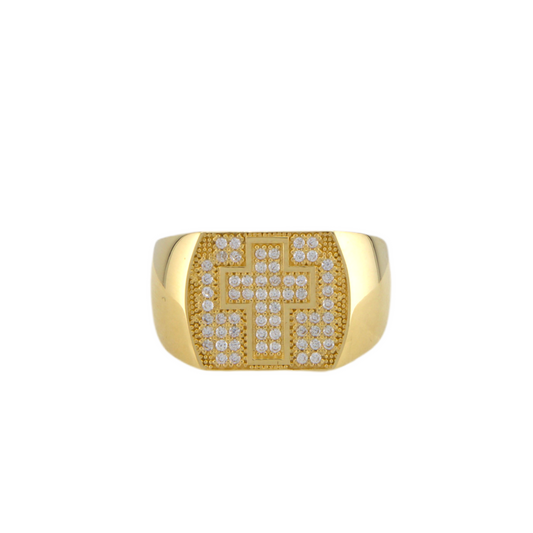 Zirconia Cross Men Ring