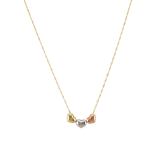 Three Colors Heart Necklace