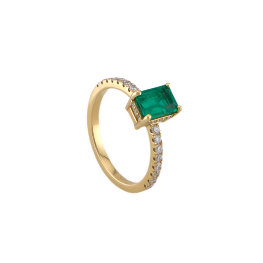 Emerald & Diamond Ring