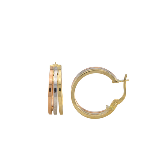 Three Colors Hoops Earrings
