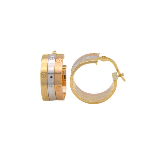 Three Colors Hoops Earrings