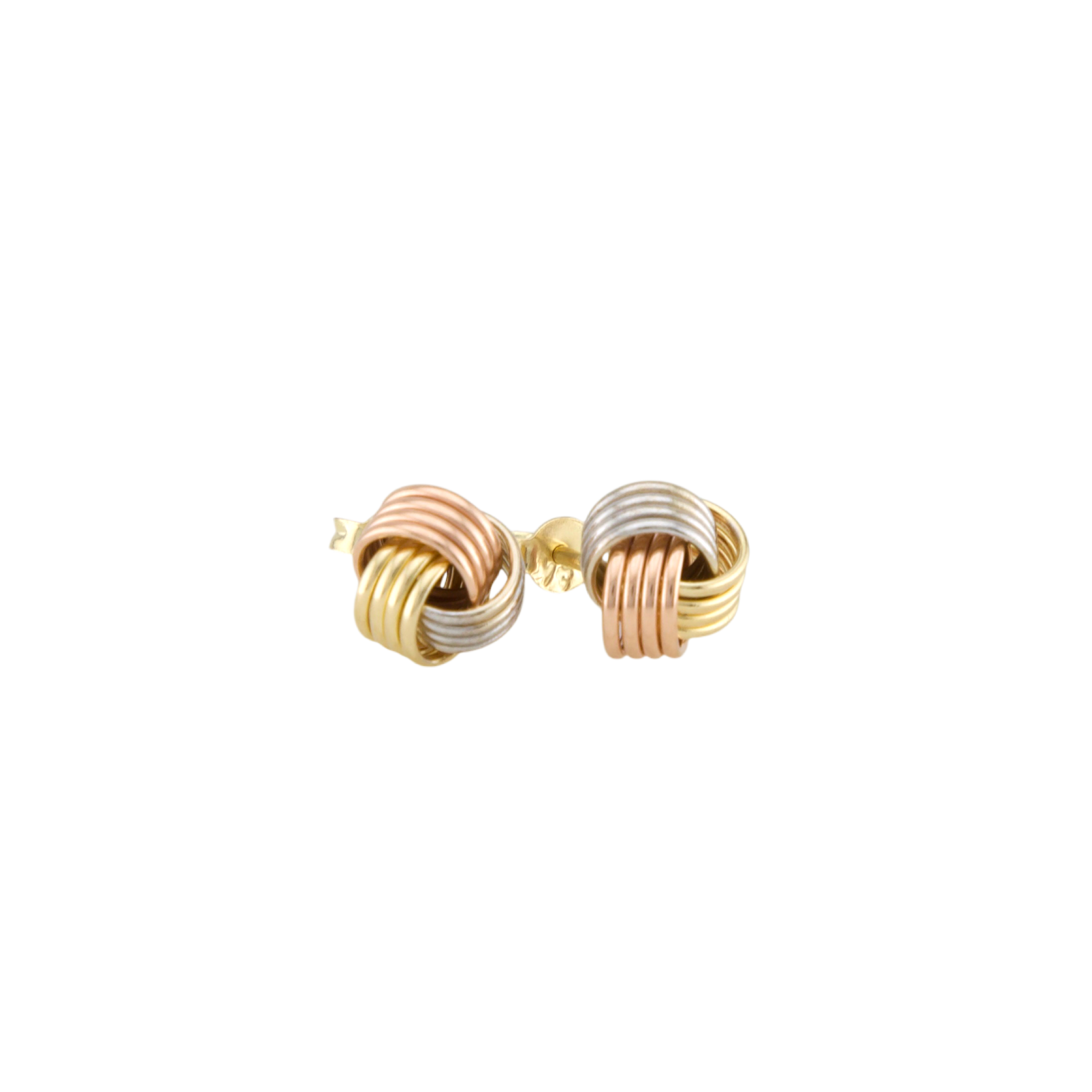 Three Colors Knot Stud Earrings