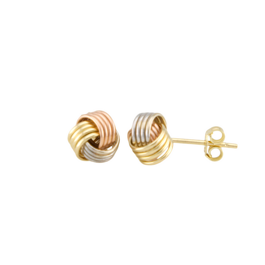 Three Colors Knot Stud Earrings