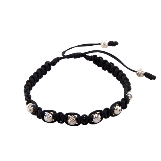 White Gold  Balls Bracelet