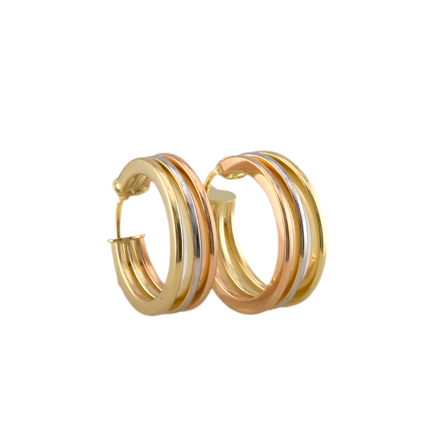 Three Colors Hoops Earrings