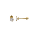 Round Diamond Stud Earrings