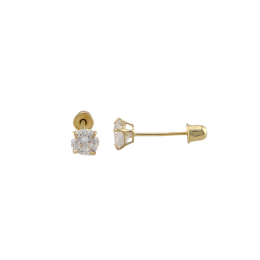 Round Diamond Stud Earrings