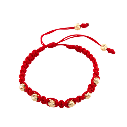 Red Gold Balls Bracelet