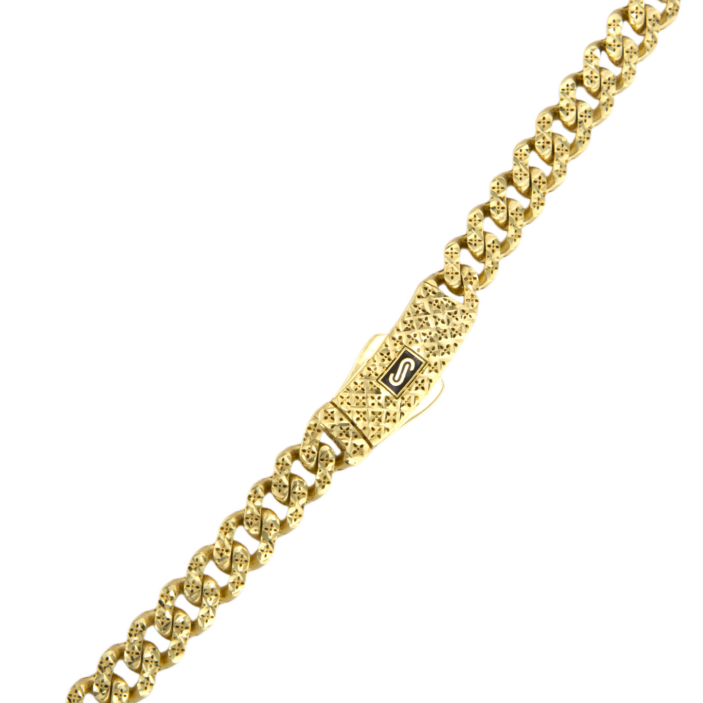 Classic Diamond Cut Monaco Chain