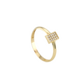 Zirconia Square Ring
