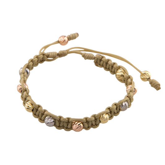 Three Colors Gold Balls Bracelet