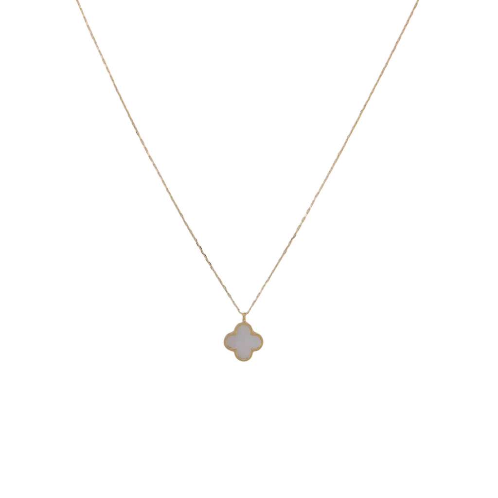 White Trevol Necklace