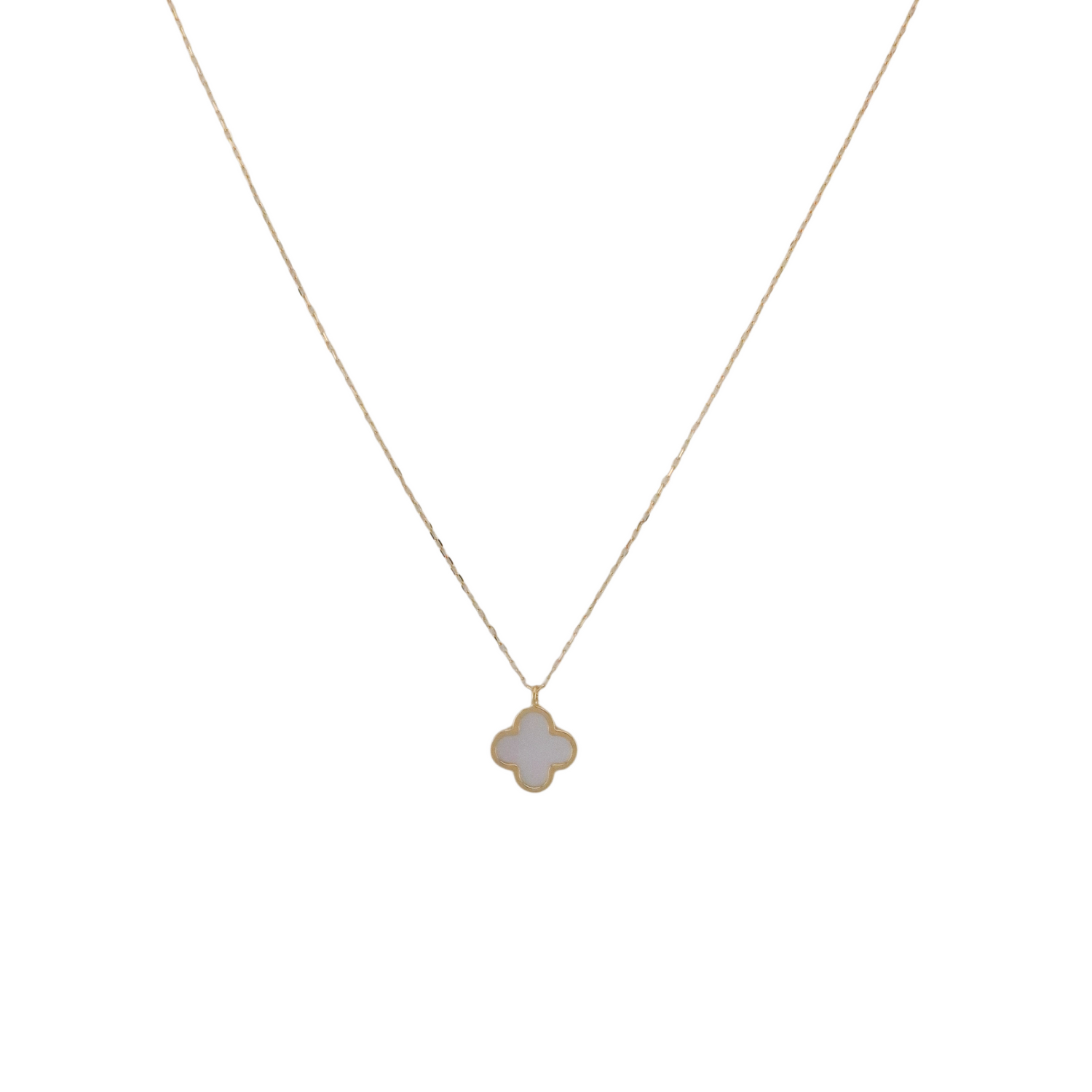 White Trevol Necklace