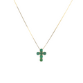 Cross Emerald Necklace