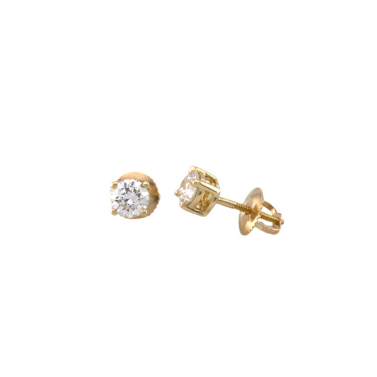 Round  Diamond Stud Earrings
