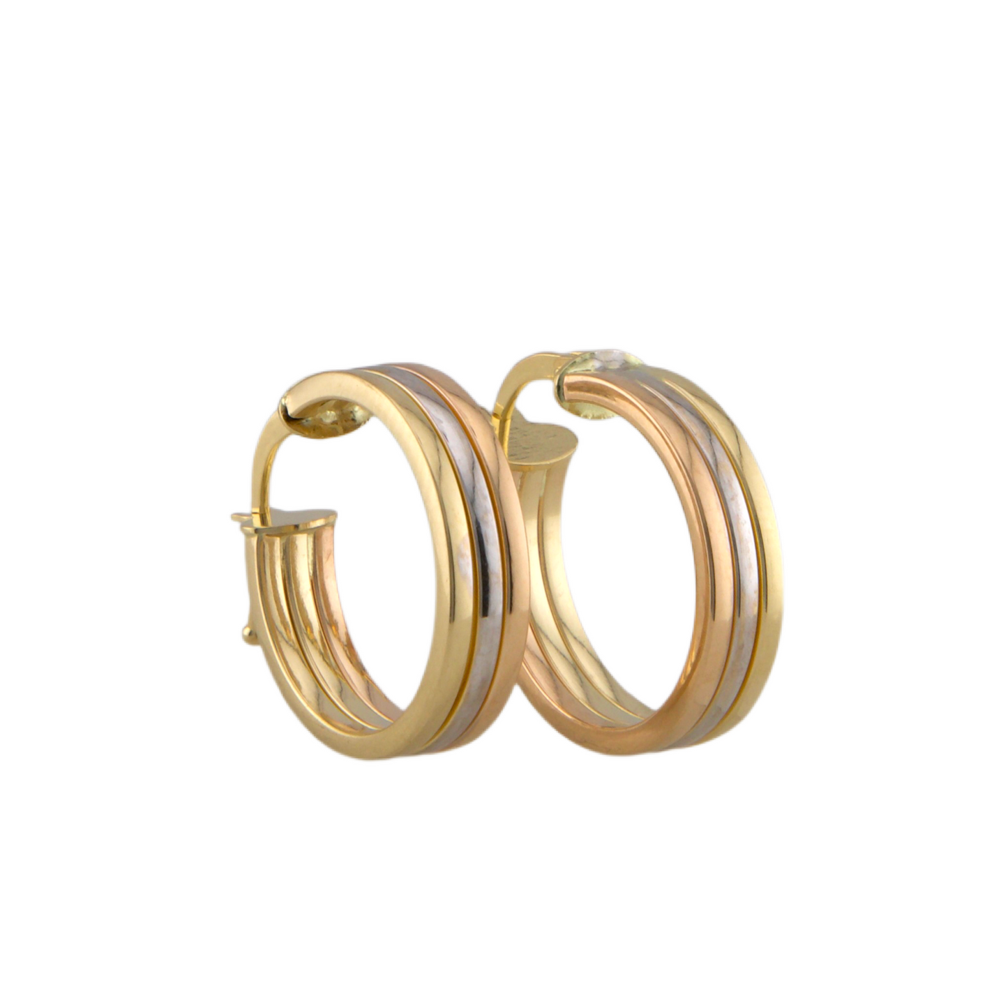 Three Colors Hoops Earrings