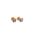 Multicolor Butterfly Stud Earrings