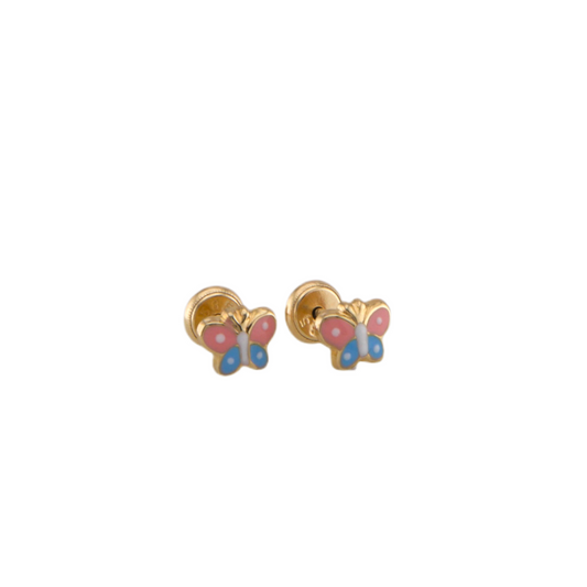 Multicolor Butterfly Stud Earrings