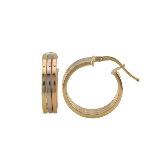 Three Colors Hoops Earrings