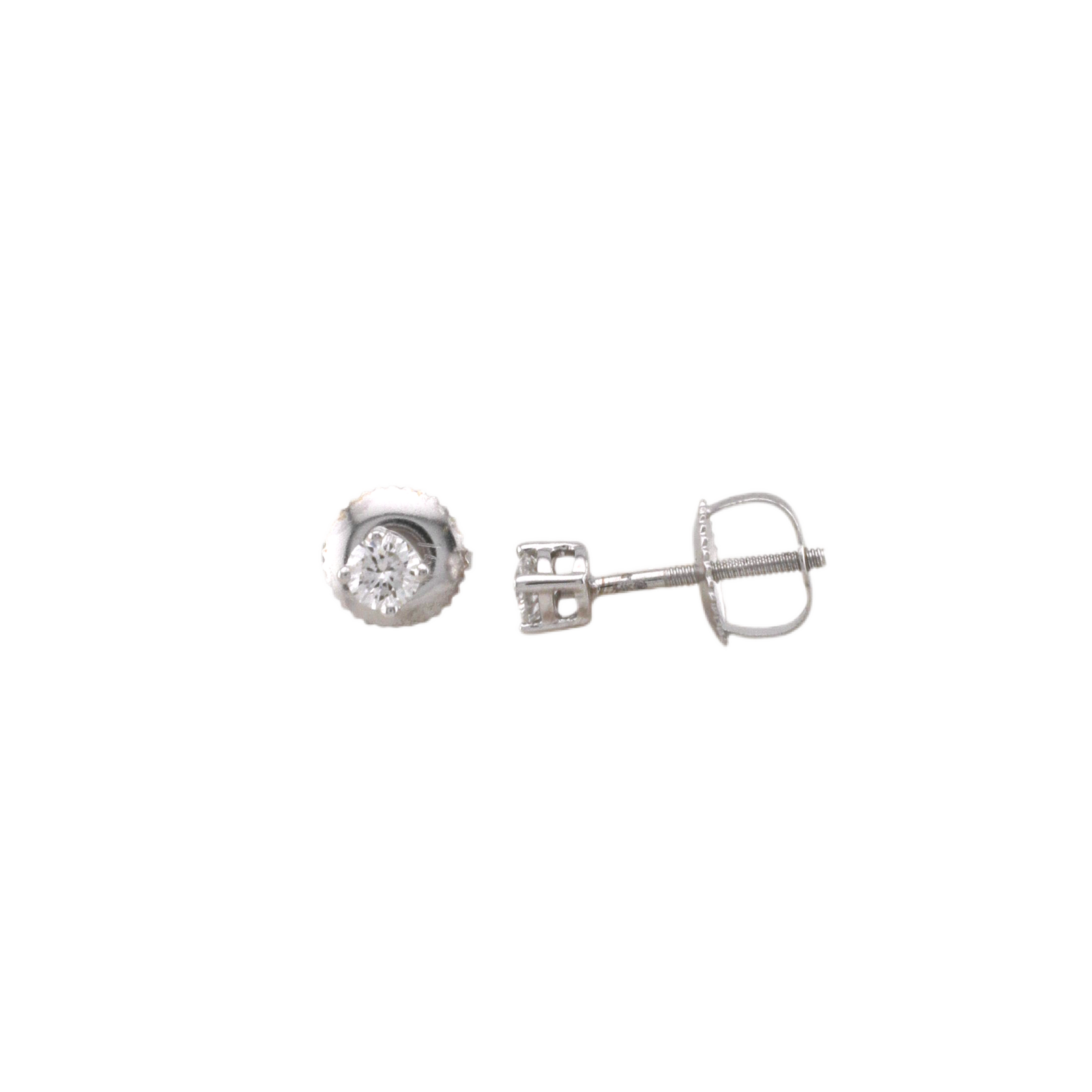 Round Diamond Stud Earrings