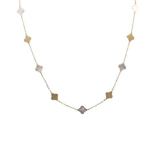 White Trevol Necklace