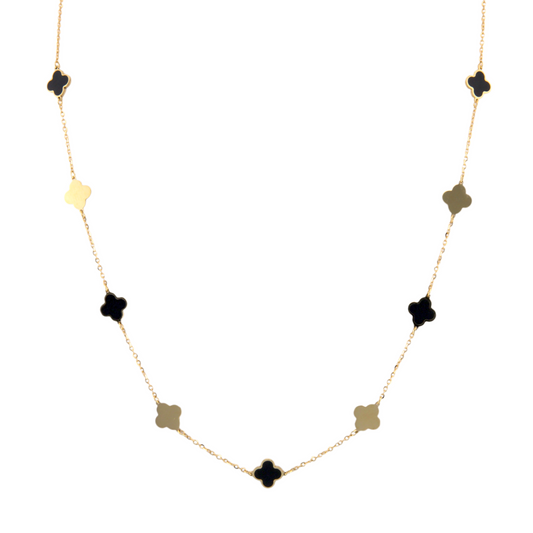 Black Trevol Necklace