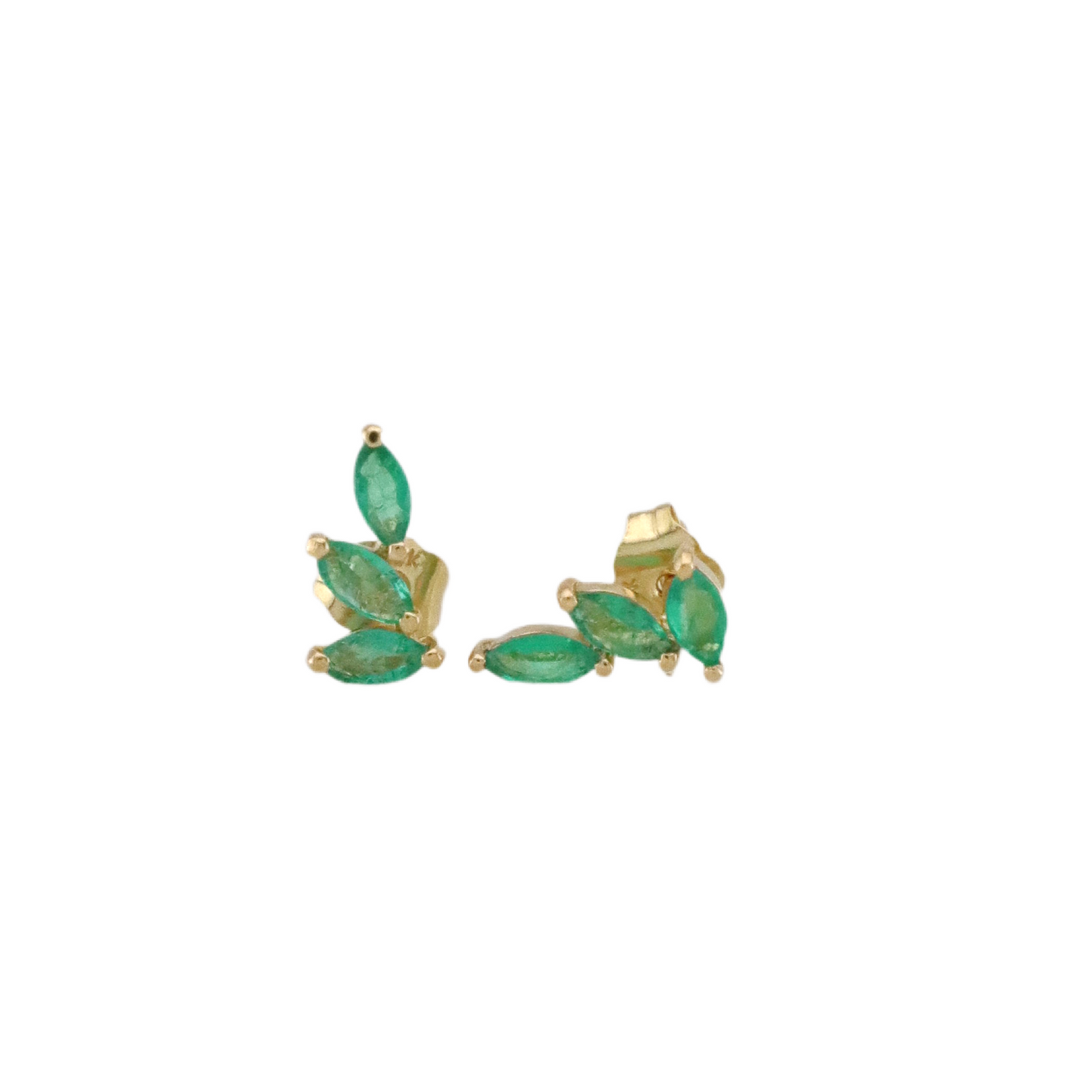 Marquise Emerald Stud Earrings
