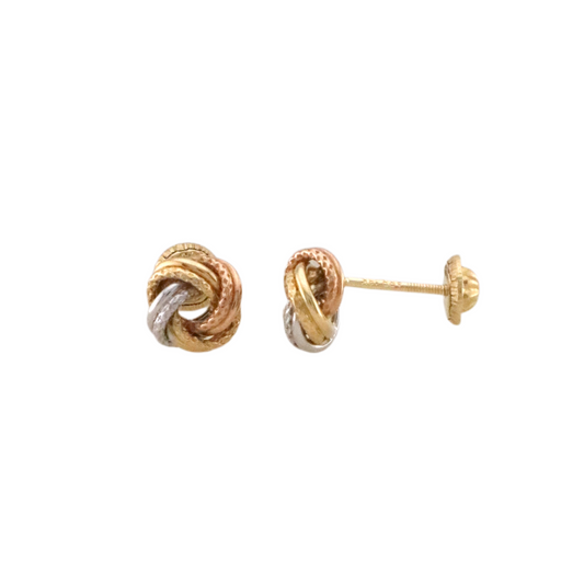 Three Colors Knot Stud Earrings