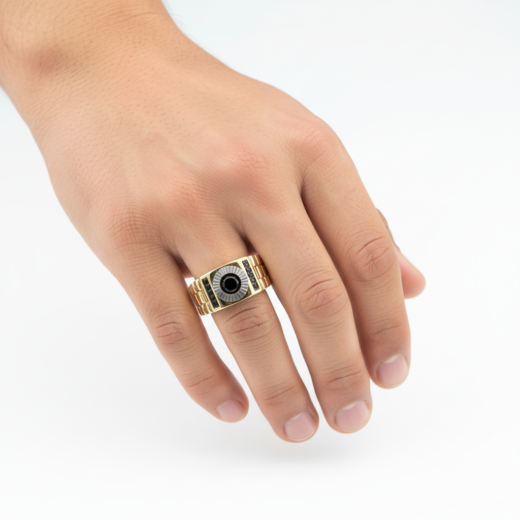 Black Zirconia Men Ring