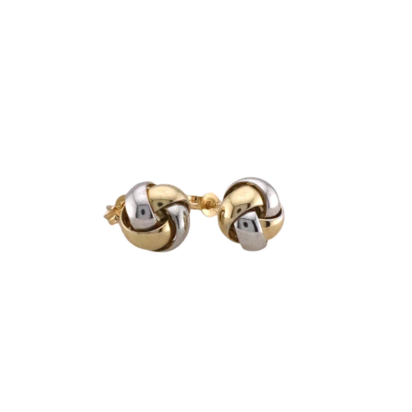 Bicolor Knot Stud Earrings