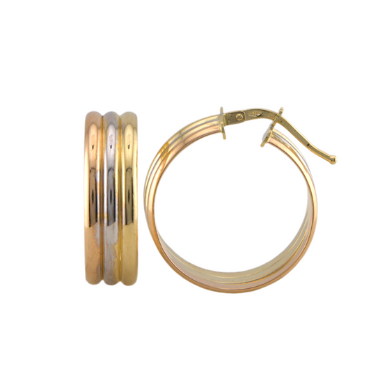 Three Colors Hoops Earrings