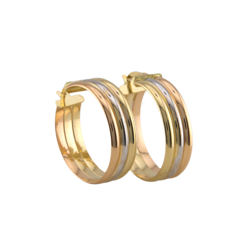 Three Colors Hoops Earrings