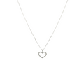 White Diamond Heart Necklace