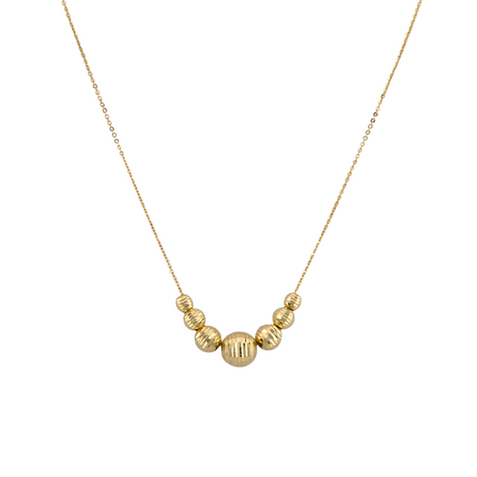 Diamond Cut Balls Necklace