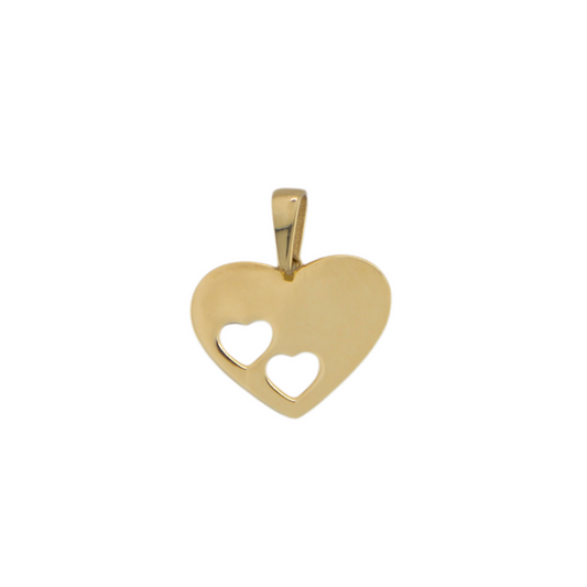 Fancy Flat Heart Pendant