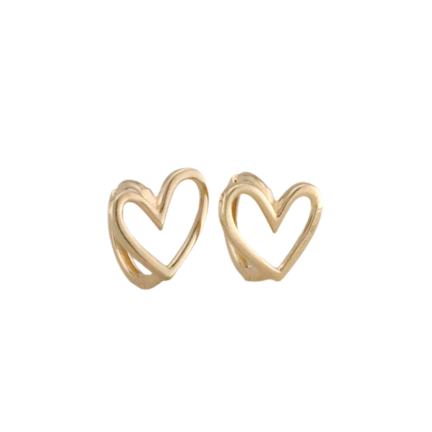 Heart Huggie Earrings