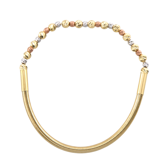 Three Colors Balls Flex Flat Bracelet