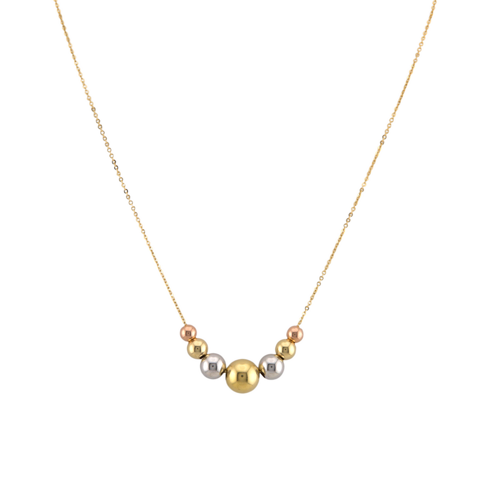 Three Colors Balls Necklace
