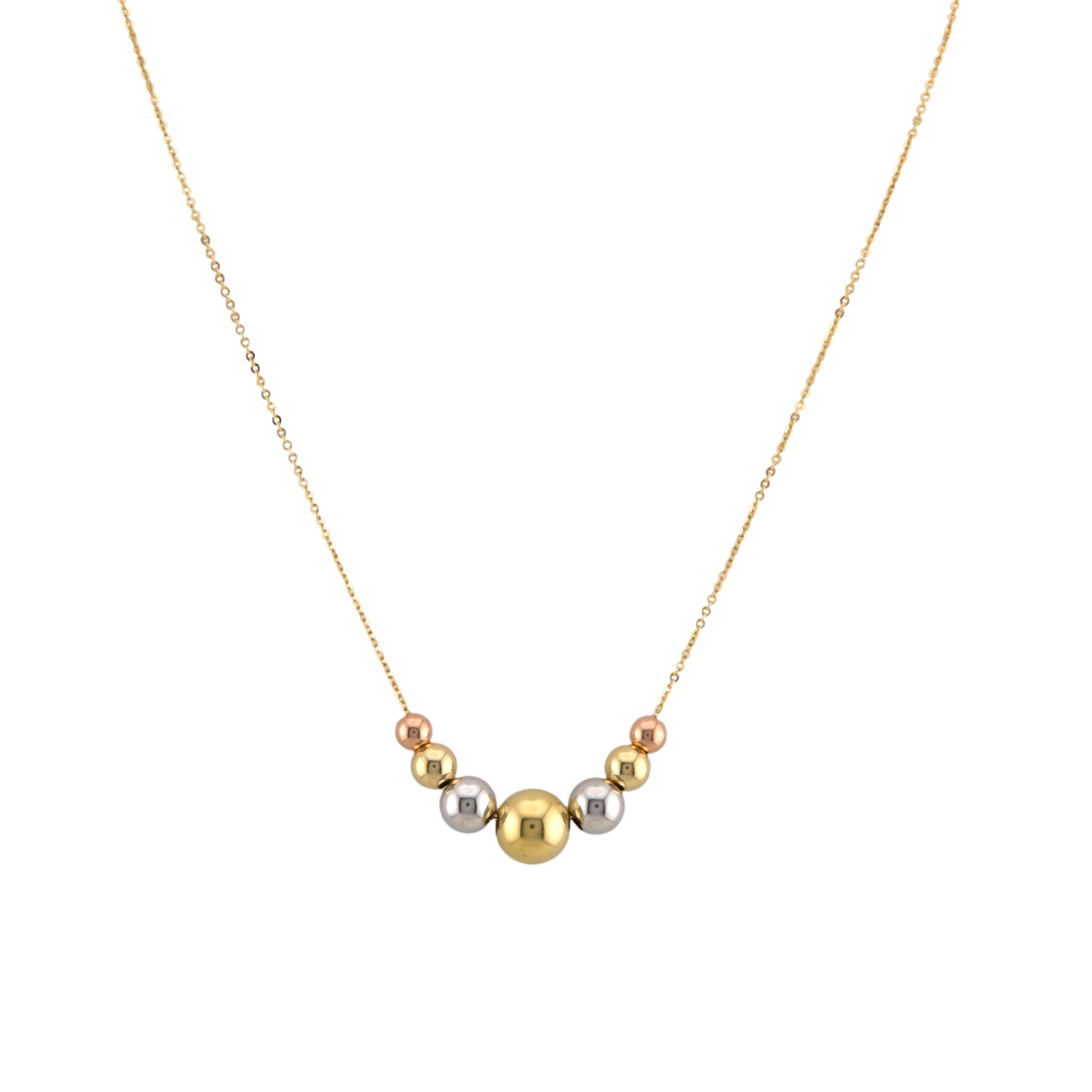 Three Colors Balls Necklace